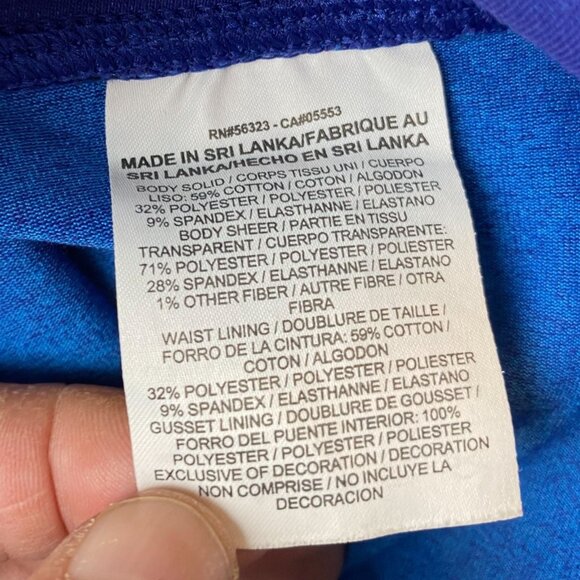 Nike Womens Capri Leggings Small Blue Zigzag Dri-Fit Actiivewear Stretch Pull On - Picture 7 of 12